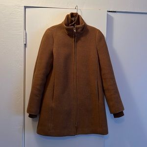 J. Crew Lodge coat in Italian stadium-cloth wool, Heather acorn, size 4